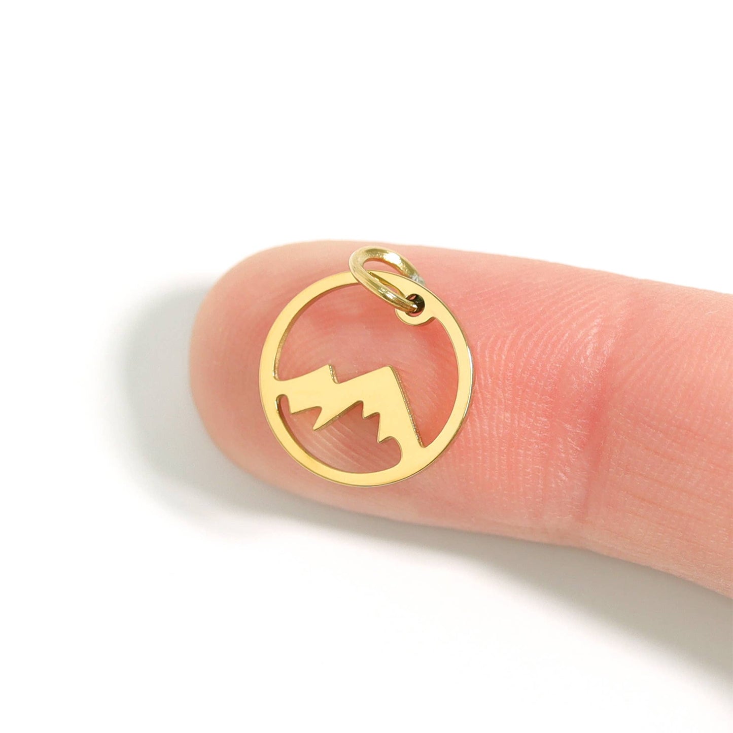 Stainless Steel Mountain Charm