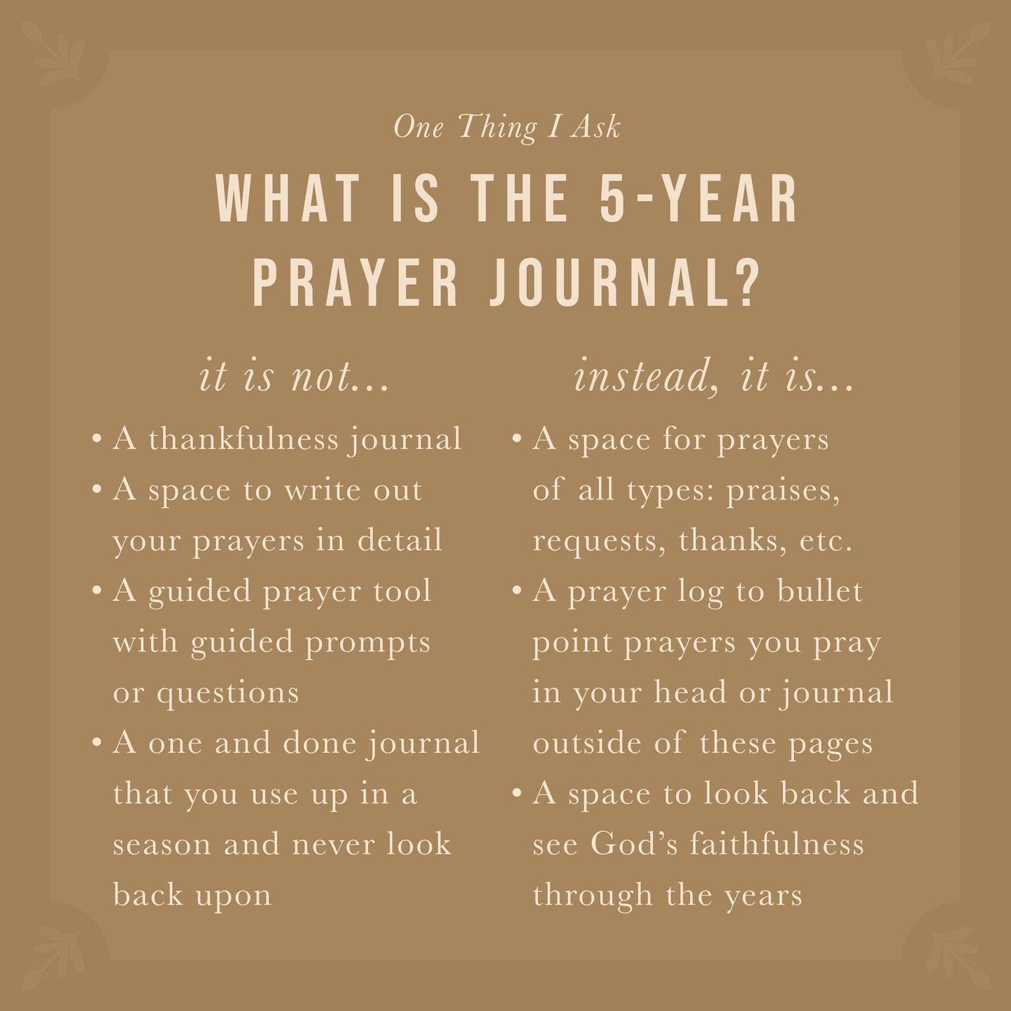 Prayer Journal: One Thing I Ask: Edinburgh Theme
