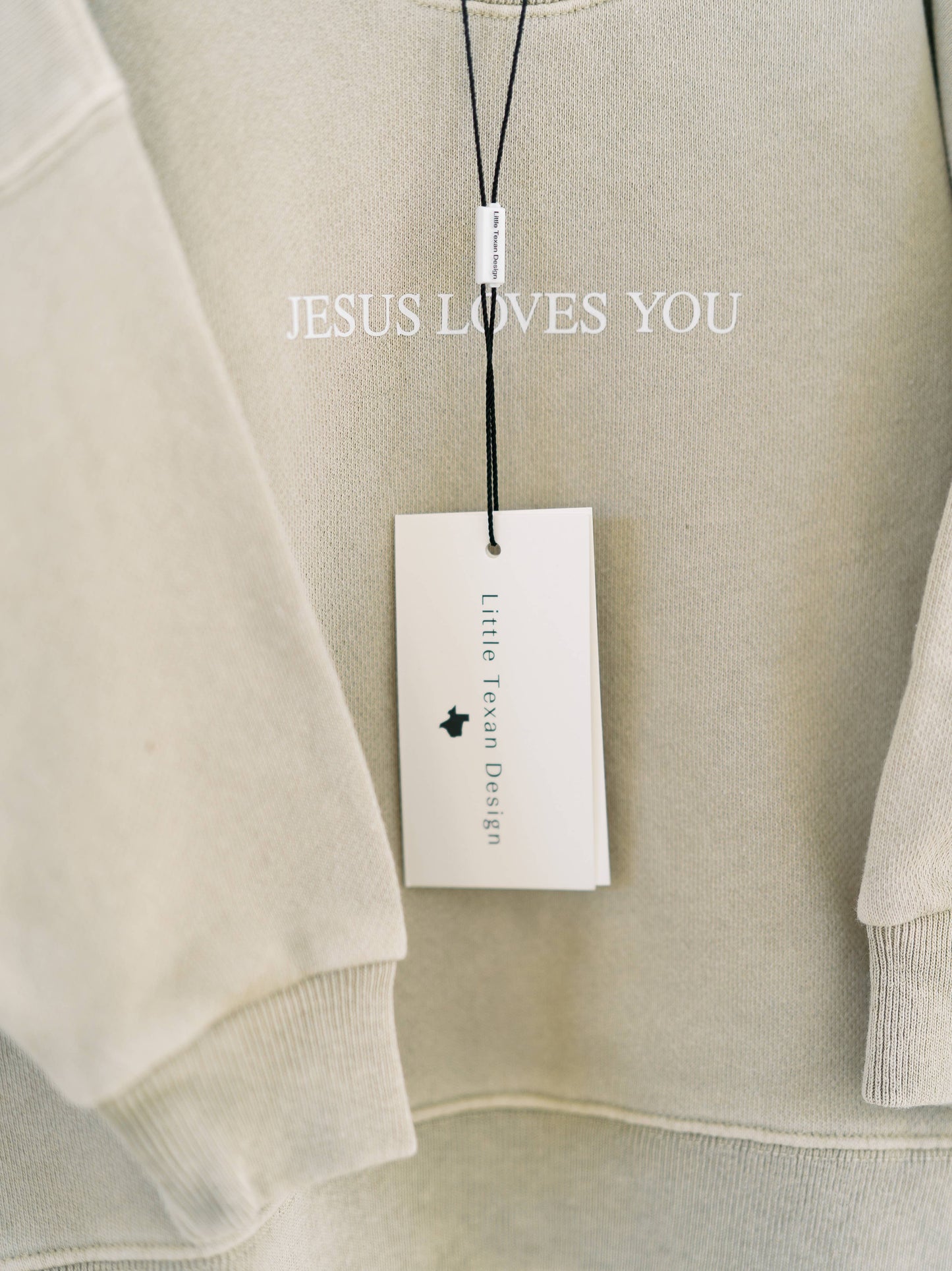 Jesus Loves You French Terry 100% Cotton Neutral Crewneck