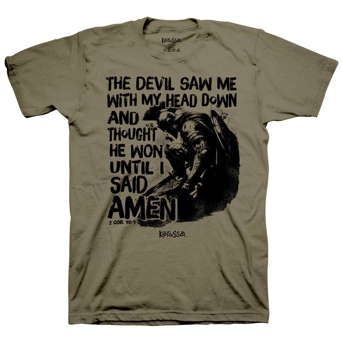 Christian T-Shirt Amen: Khaki /