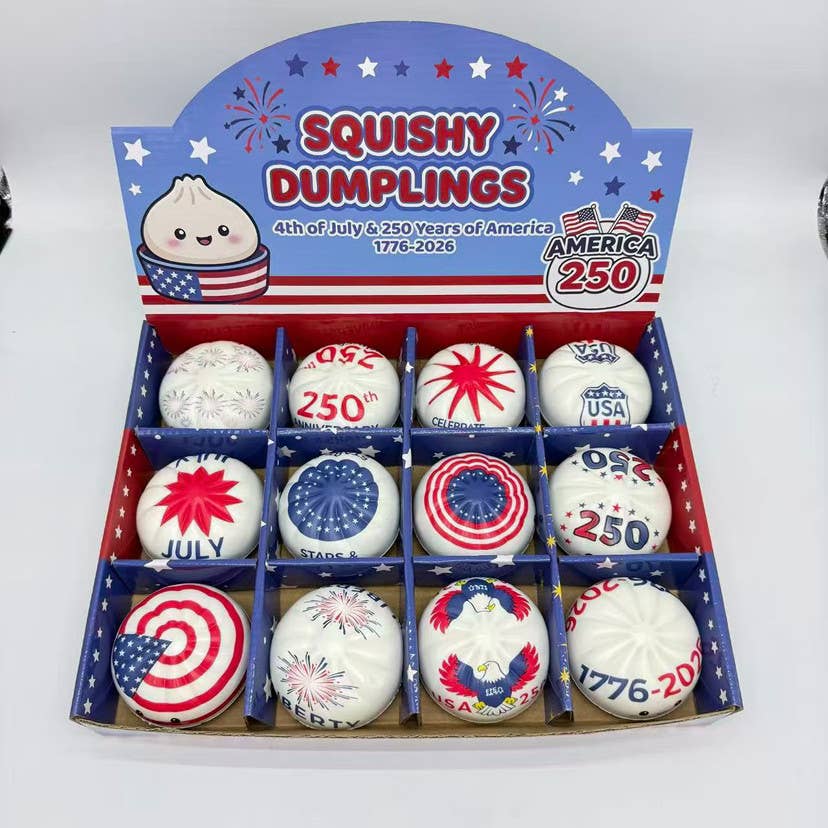 4th of July flag USA DUMPLINGS Squishy squeeze Toy: Foam material