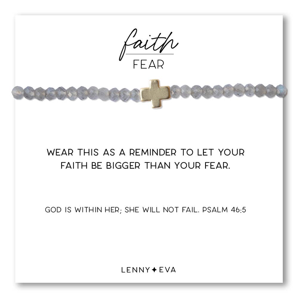 Faith Over Fear Combo: Bracelet-Labradorite 3mm