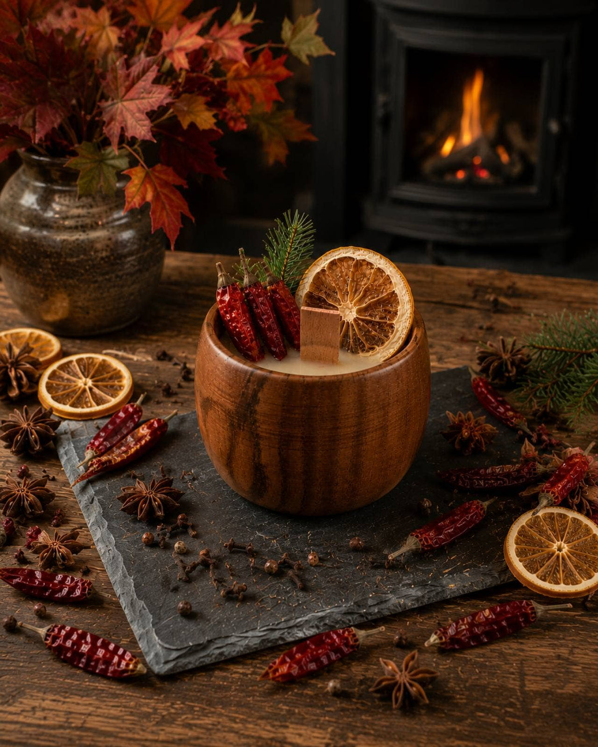 Hot Spice Candle: Cinnamon Orange Clove