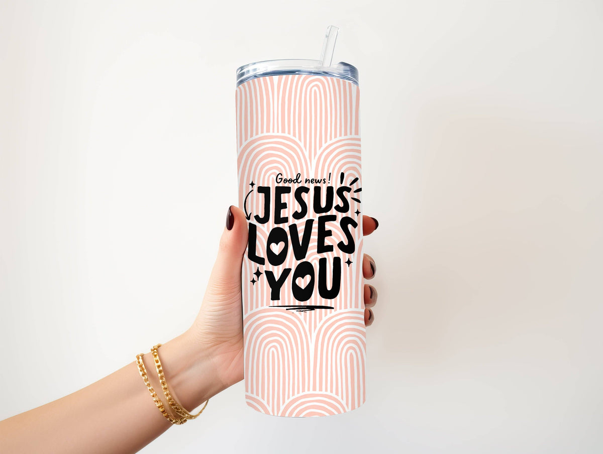 GOOD NEWS JESUS LOVES YOU TUMBLER