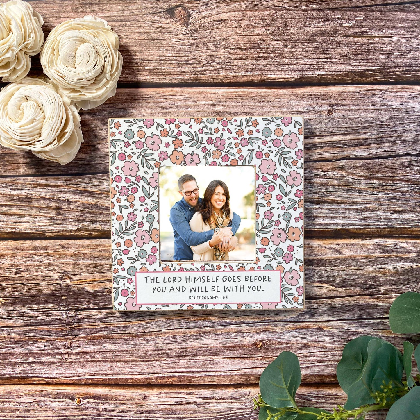 Floral Pattern The Lord Himself Picture Frame