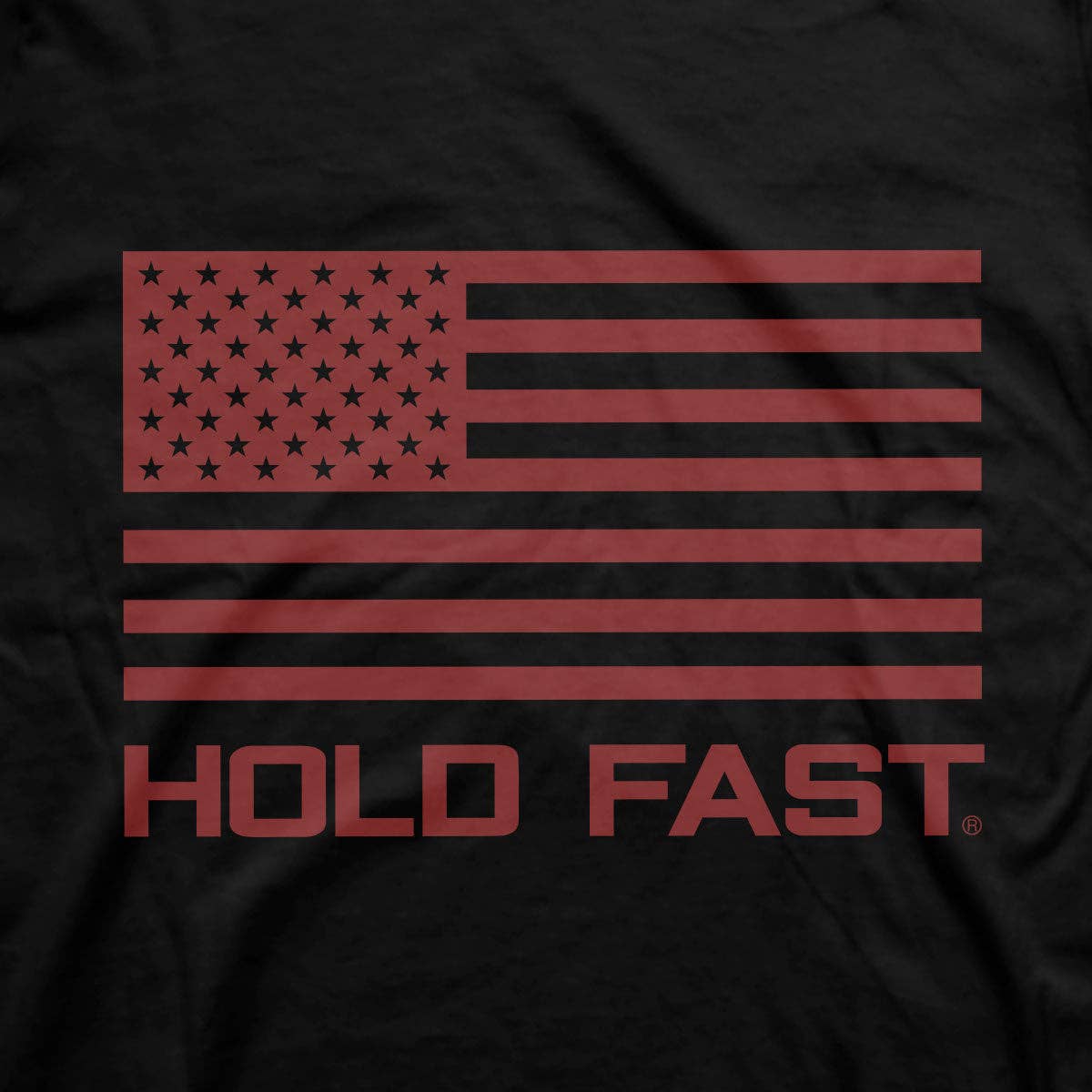 HOLD FAST Men's T-Shirt One Nation Flag: Black