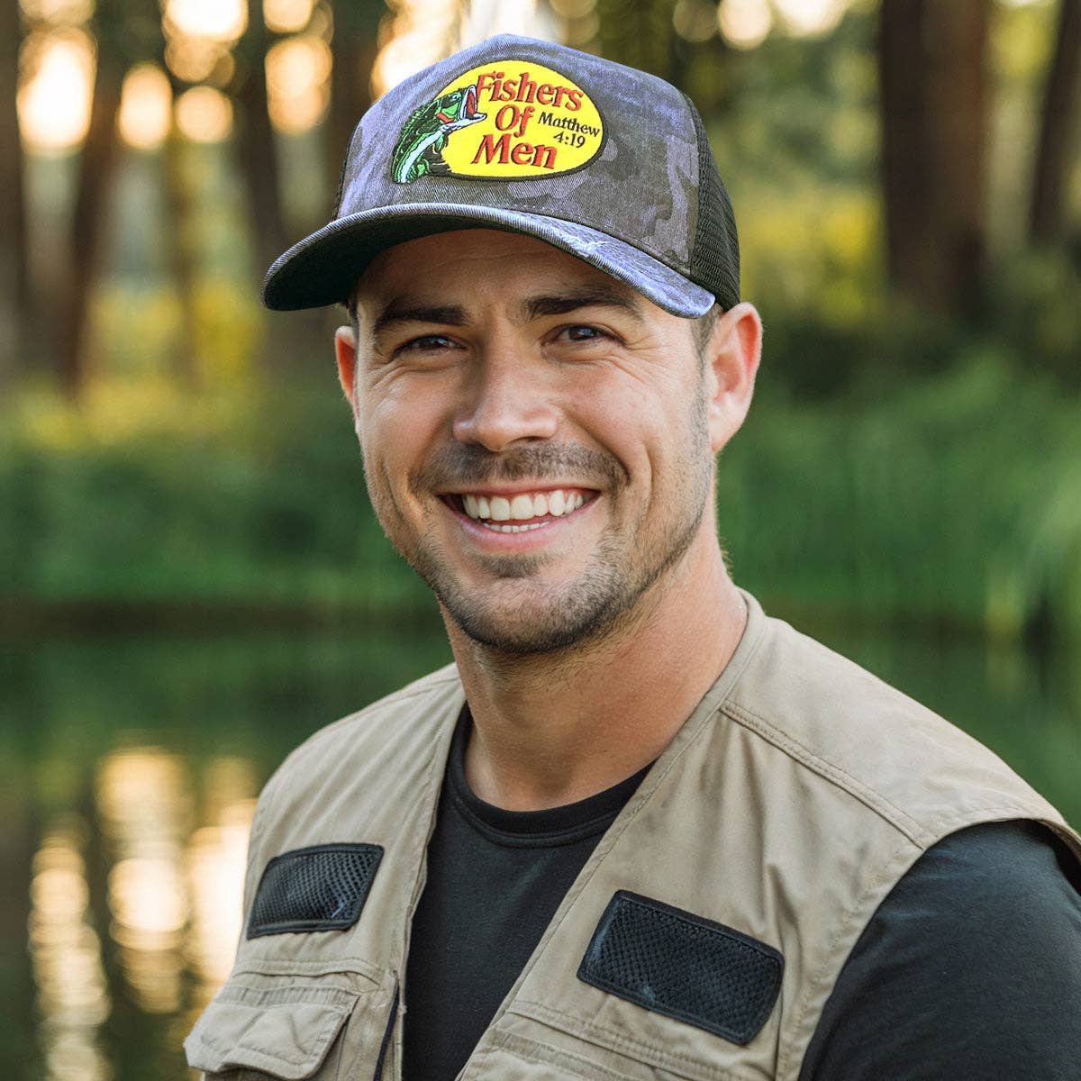 Kerusso Men's Cap Fishers Of Men Camo