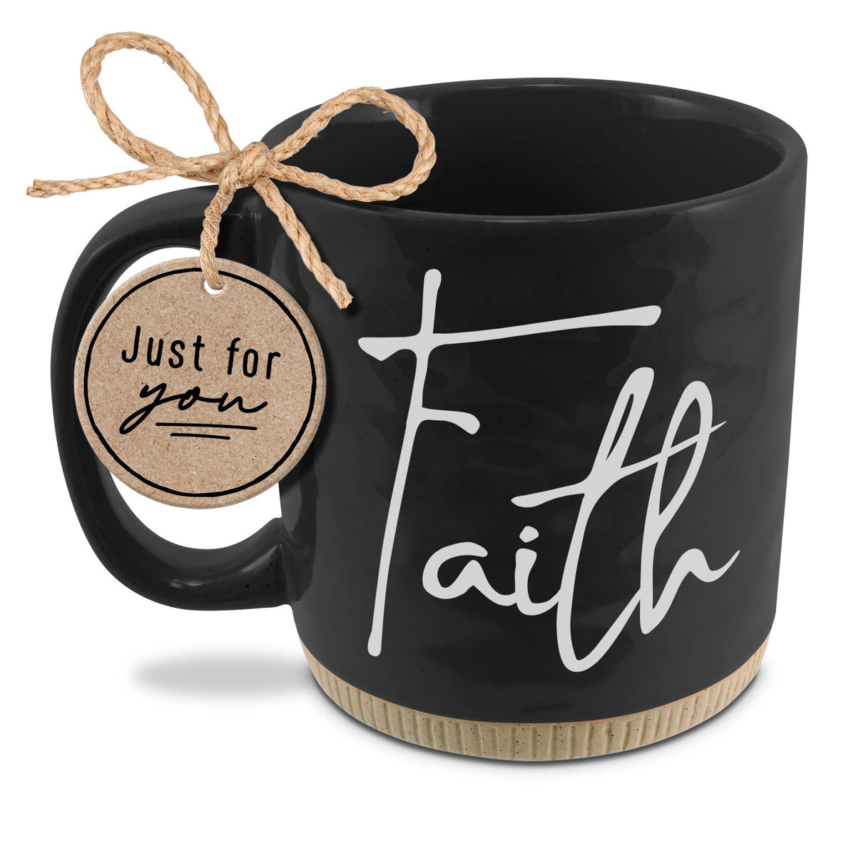 Mug Powerful Words Faith Black