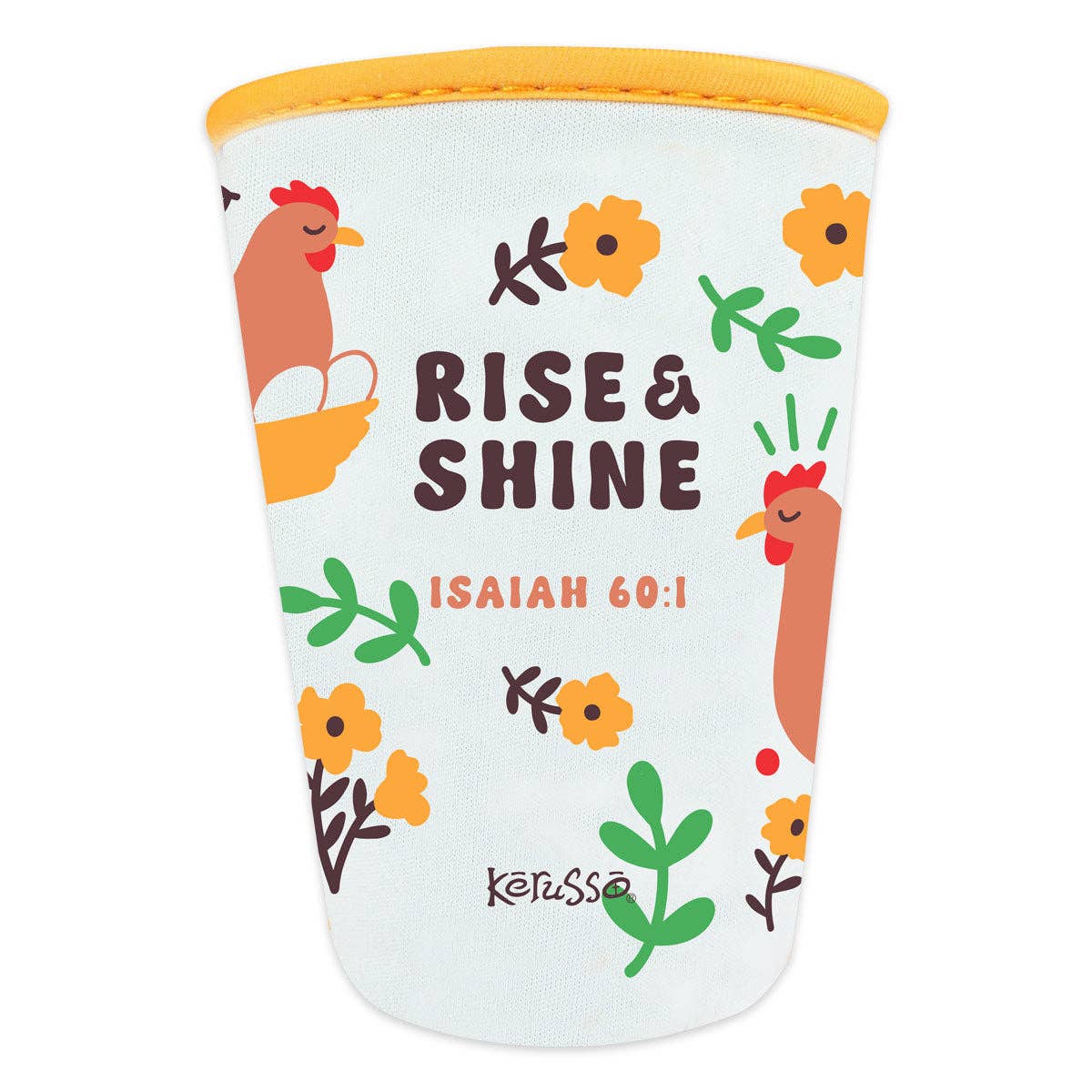 Kerusso Drink Sleeve Rise And Shine: White