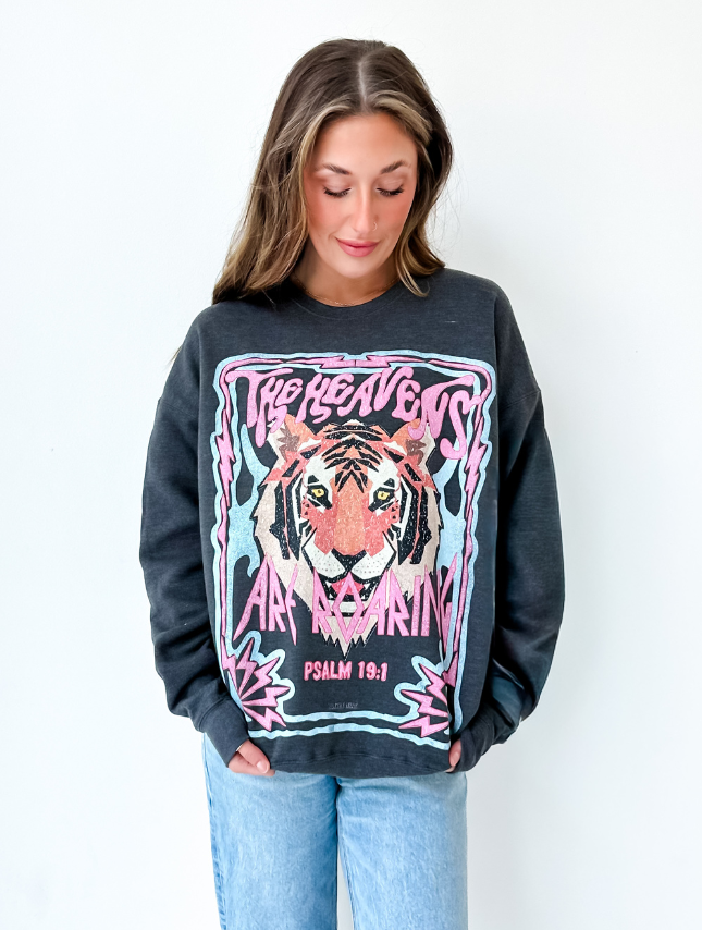 The Heavens Are Roaring Sweatshirt: Charcoal