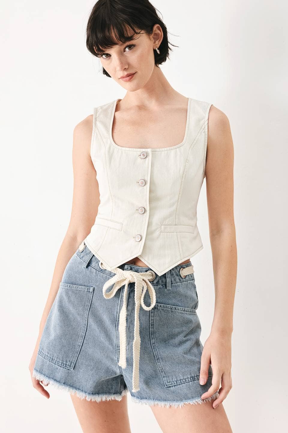 Washed Denim Short