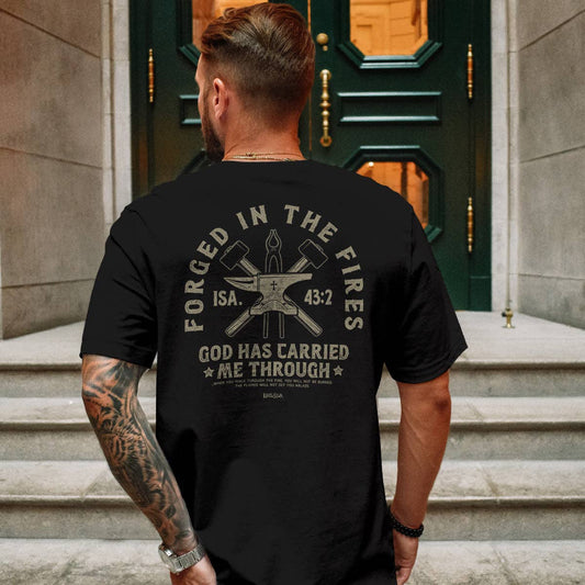 Christian T-Shirt Forged In Fires: Black