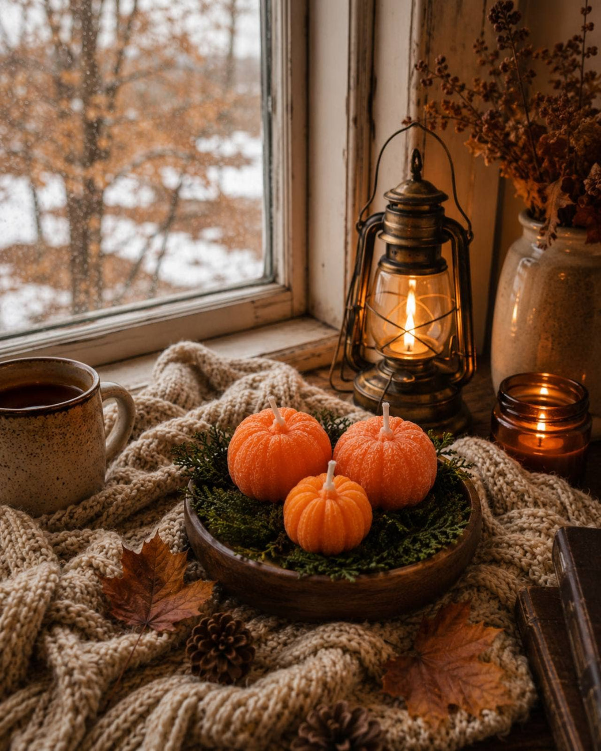 Autumn Pumpkin Candle Bowl