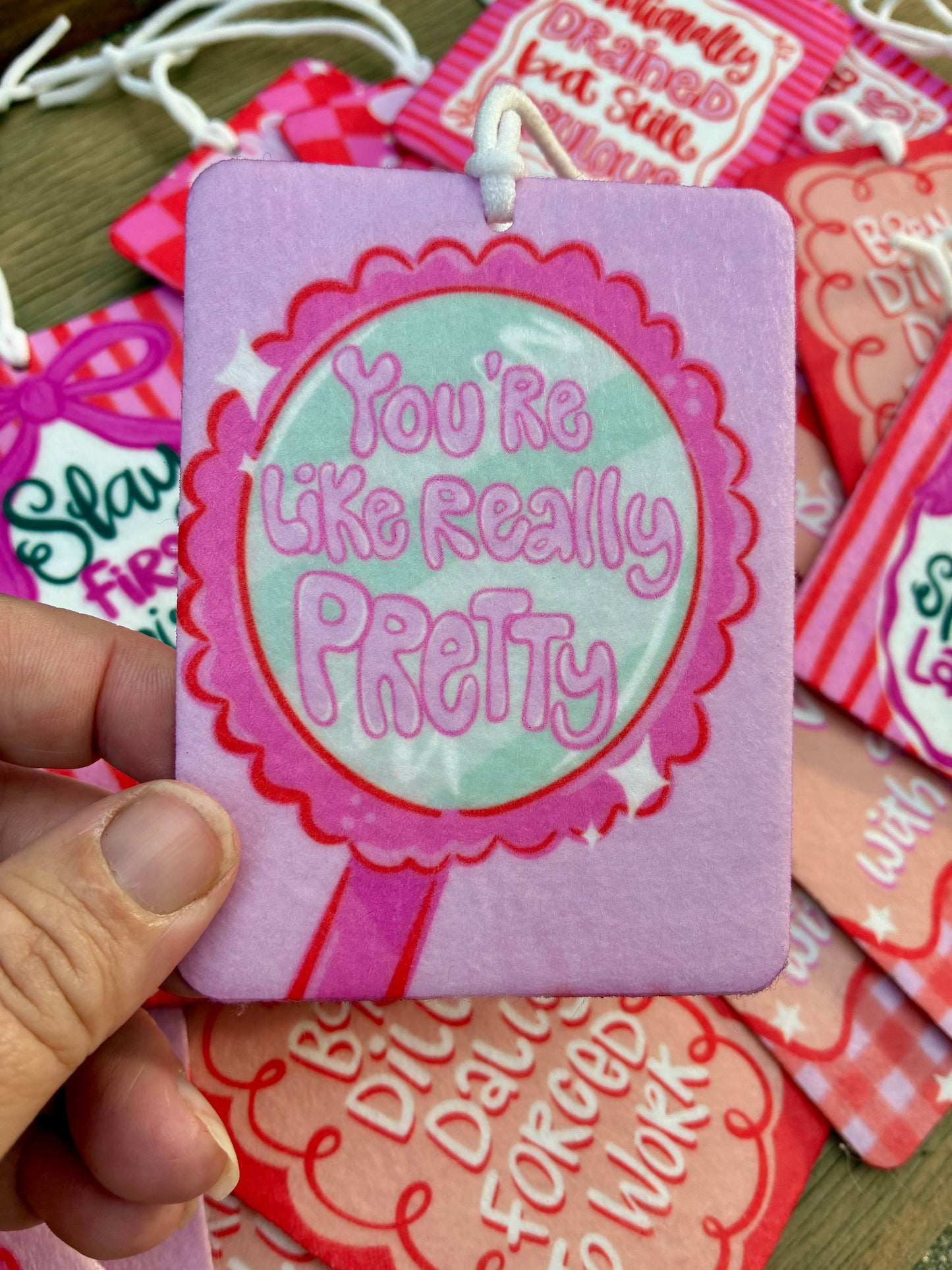 You’re like really pretty car fresheners : Bay rum