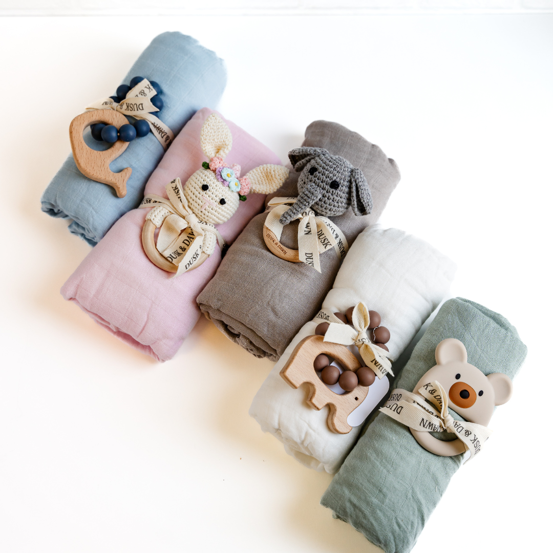 Gray Newborn Baby Bundle - 2 Piece Baby Shower Gift Set