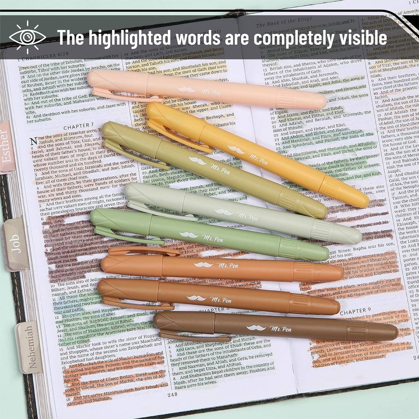 16 Pack Assorted Colors Bible Highlighters, No Bleed