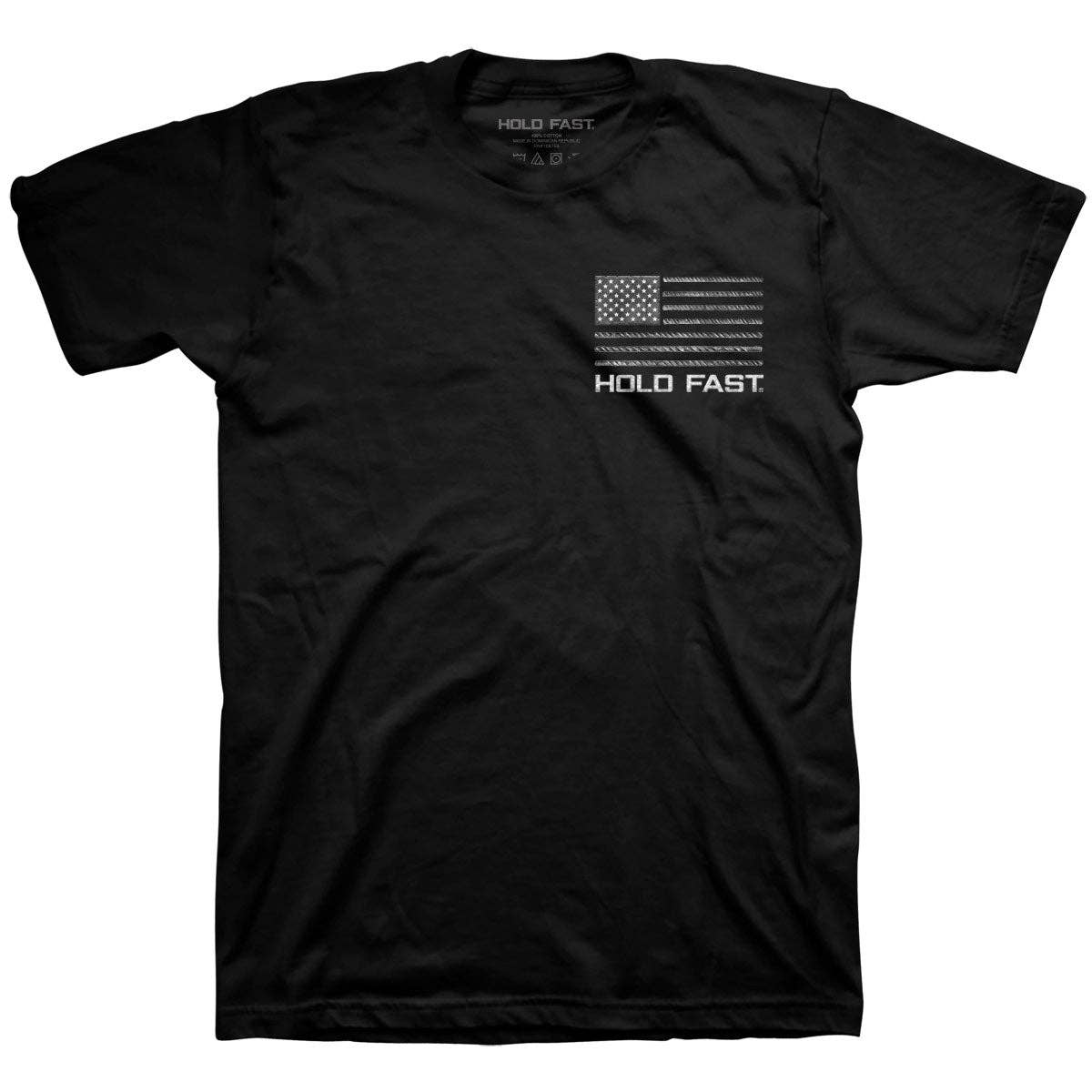HOLD FAST Men's T-Shirt Rebar Flag: Black