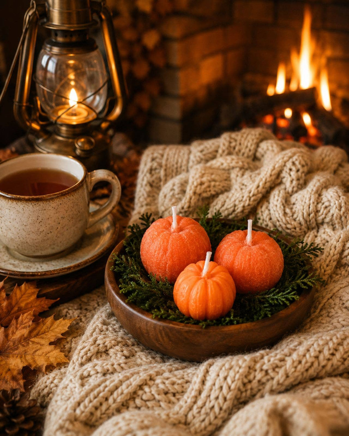 Autumn Pumpkin Candle Bowl