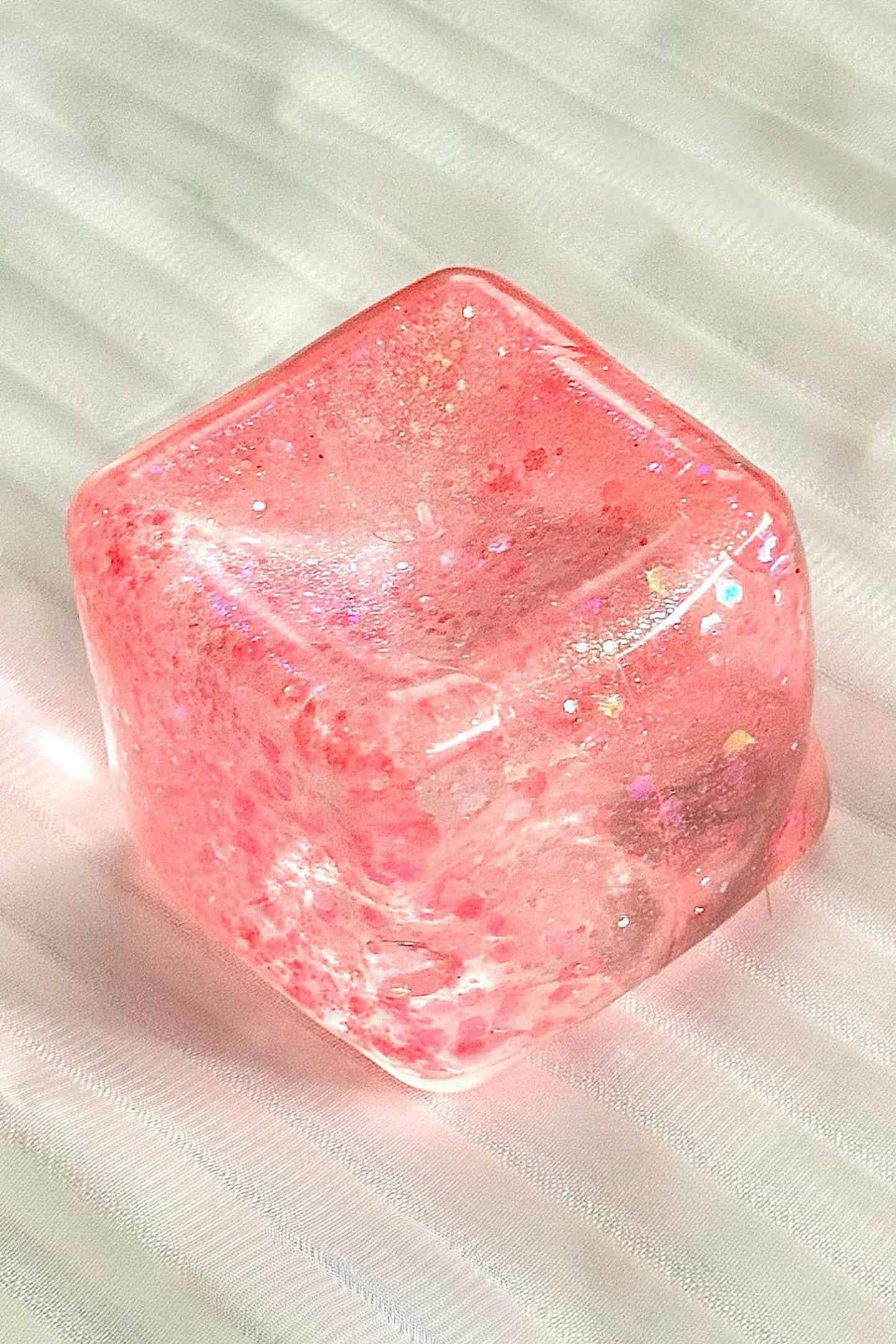 Glitter Shell Stress Relief Squish Ball Toy: Light Pink / One Size