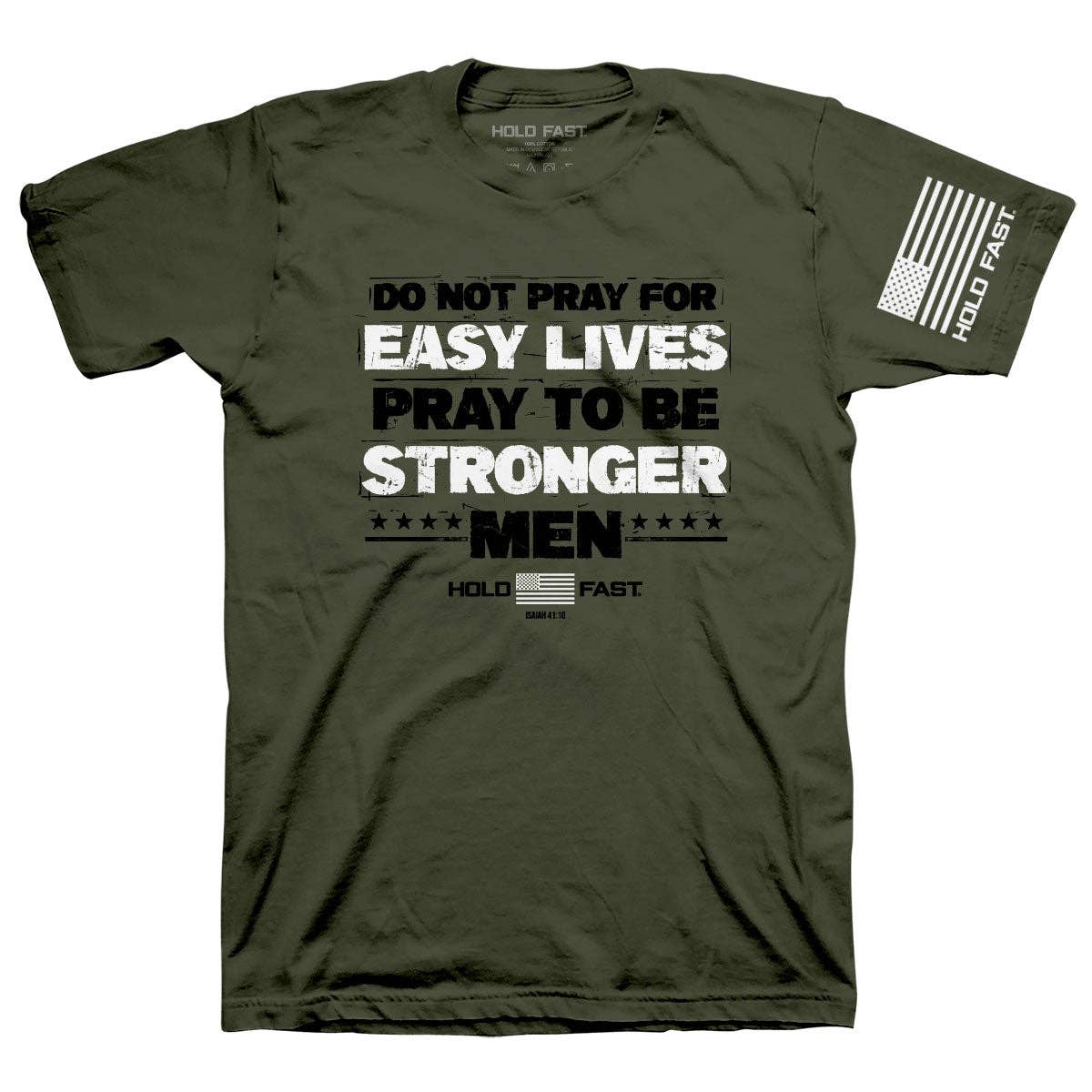 HOLD FAST Men's T-Shirt Stronger Men: Moss