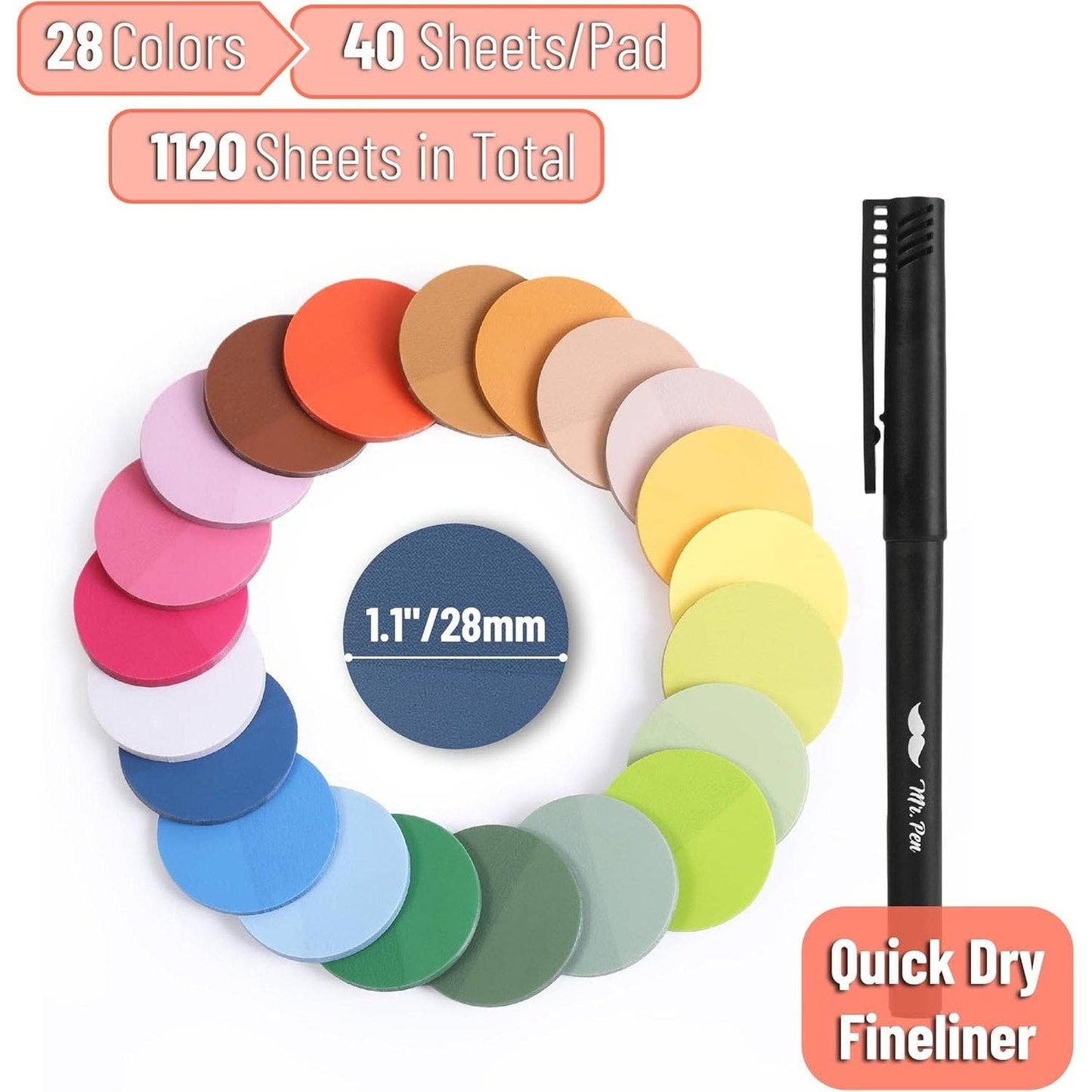 Round Transparent Sticky Notes Set