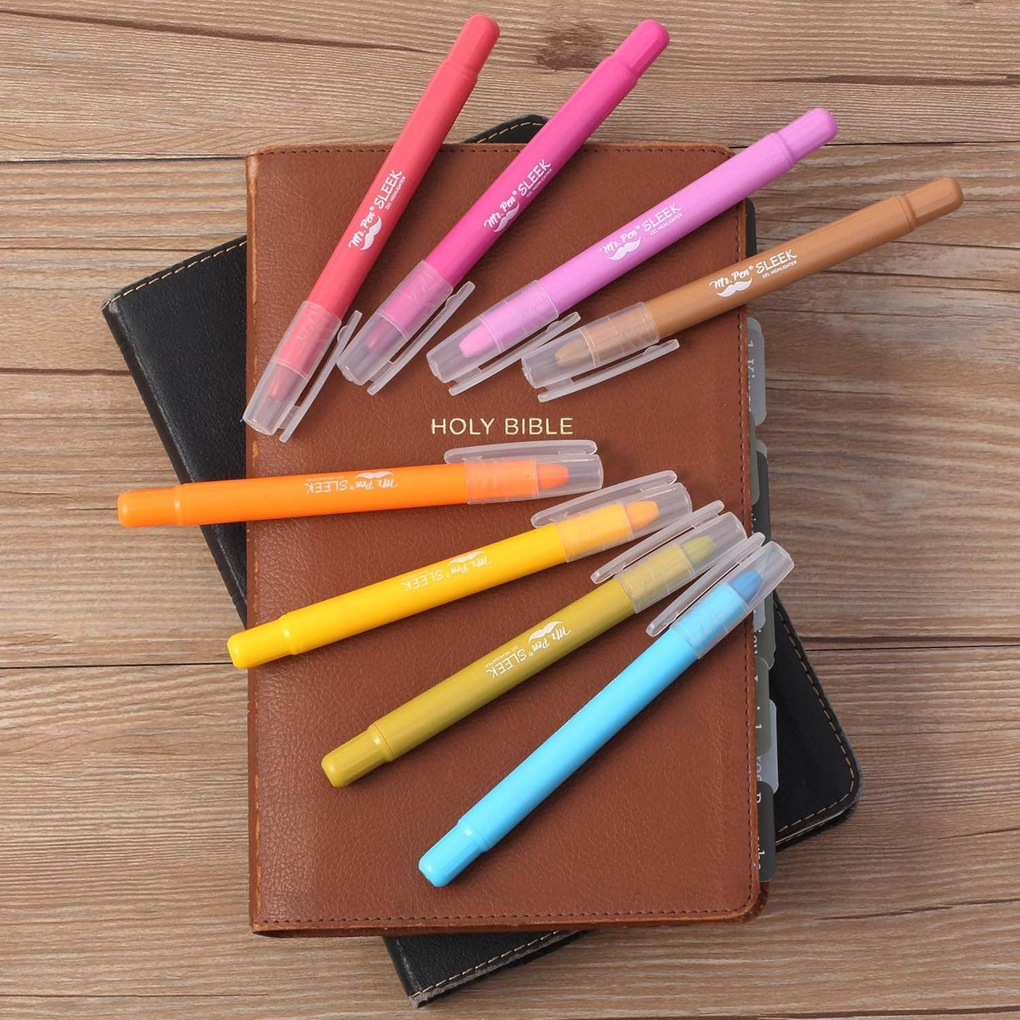 Mr. Pen- Gel Highlighter, 8 Pack, Sunshine & Smiles, Bible Highlighters No Bleed, No Bleed Highlighters, Bible Highlighter, Bible Markers