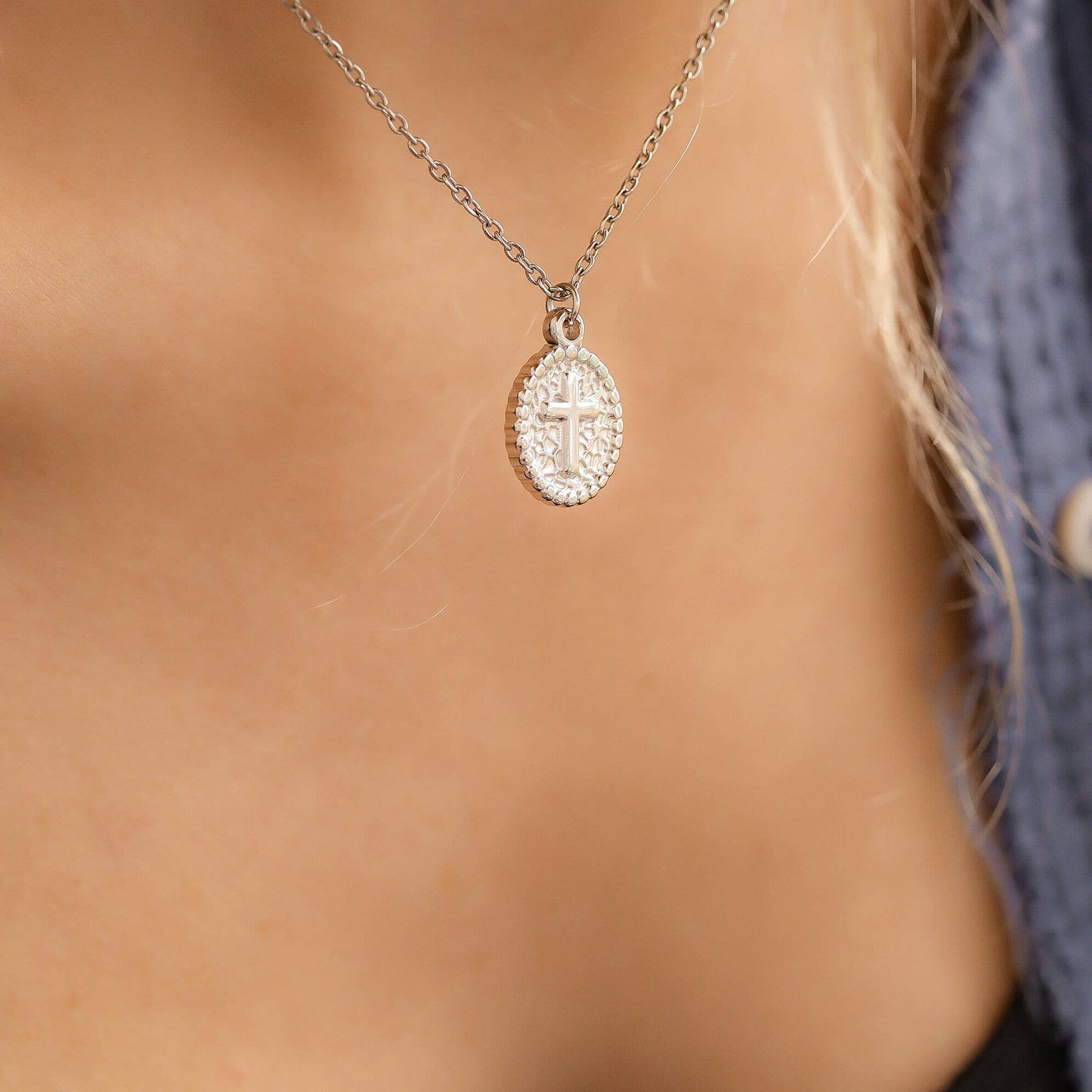 18K Gold PVD Stainless Steel Faith & Love Charm