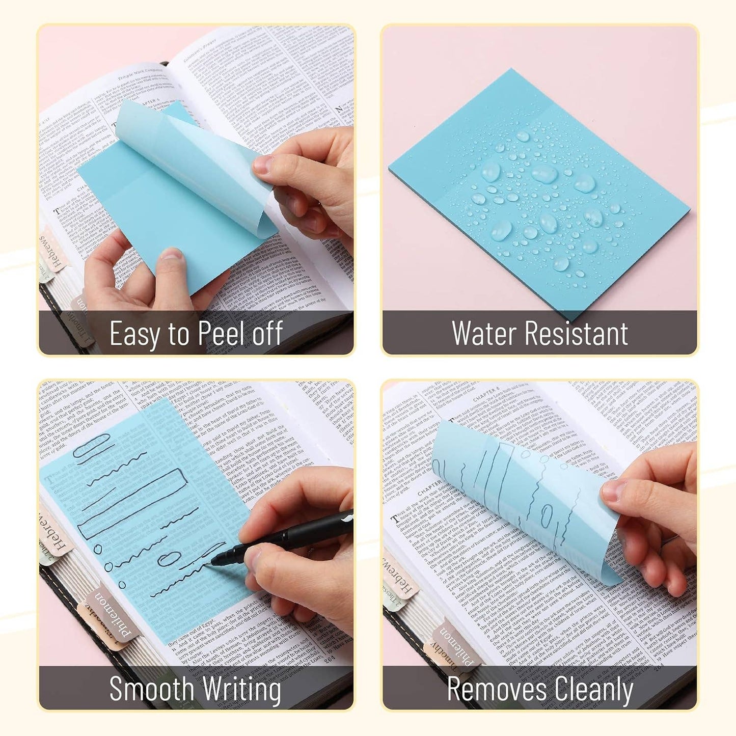 Mr. Pen Transparent Sticky Notes - 600 Sheets, 3"x4"