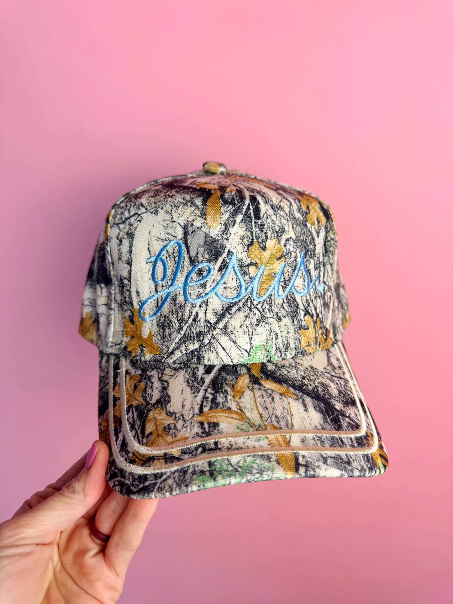 Jesus Hat: Camo - Pink Thread