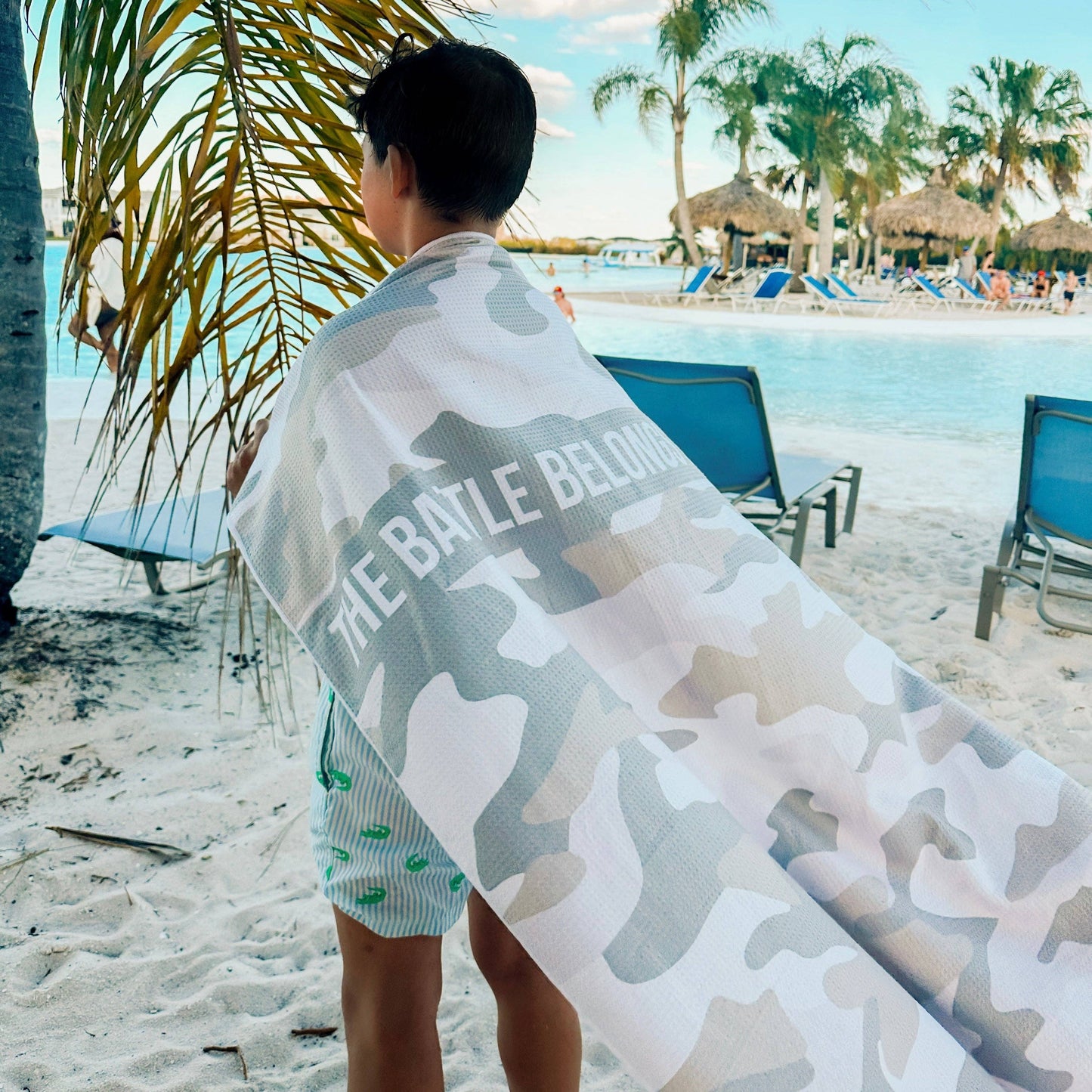 Faith Beach Towel: Battle Belongs to Him