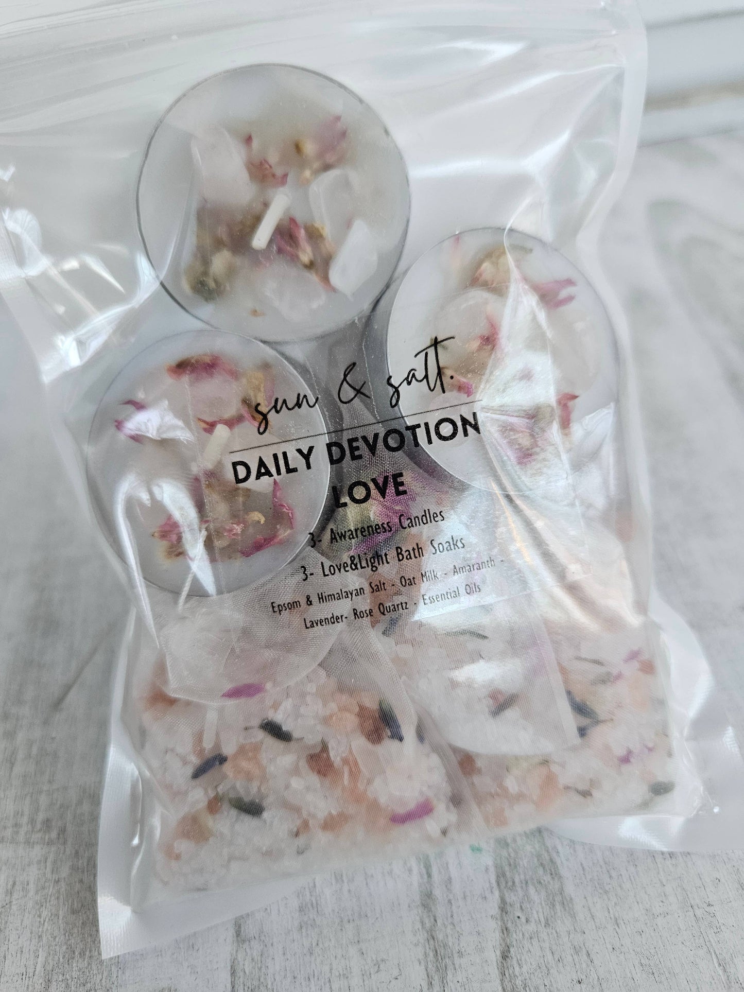 Daily Devotional - Love - Bath Kit - Bath Soak - Bath Salt