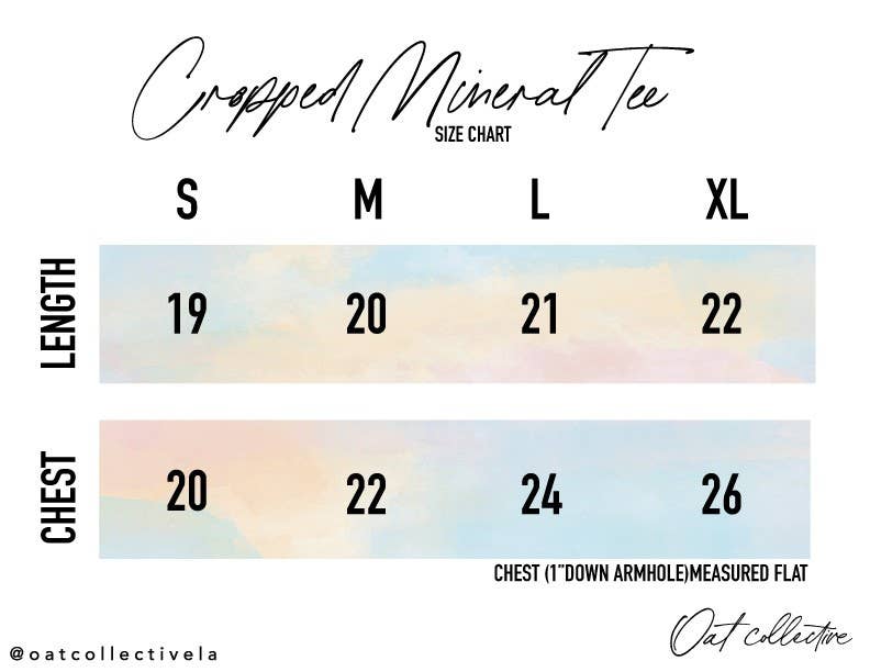BE KIND Cropped Mineral Graphic Top