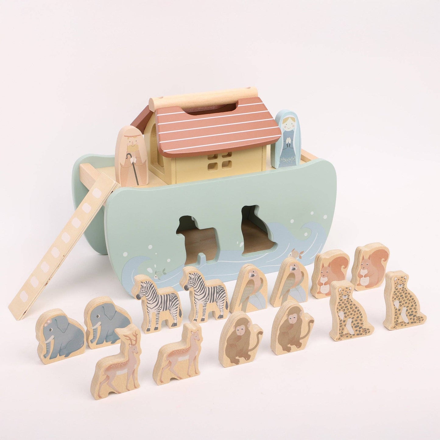 Noah’s Ark Shape Sorter – Wooden Animal Toy Ages 2+