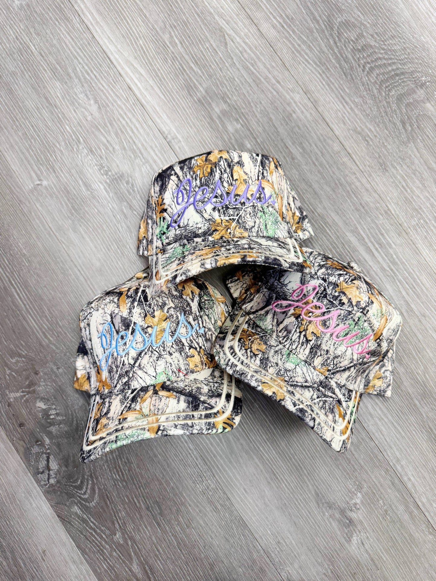 Jesus Hat: Camo - Pink Thread