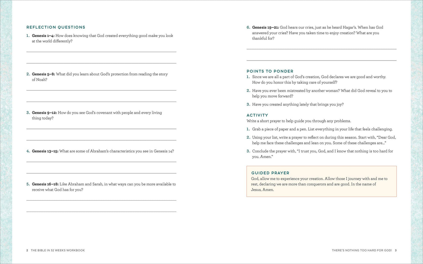 Bible in 52 Weeks Workbook