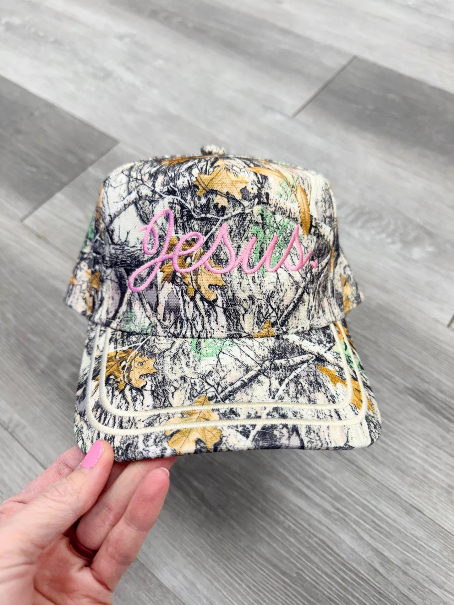 Jesus Hat: Camo - Pink Thread