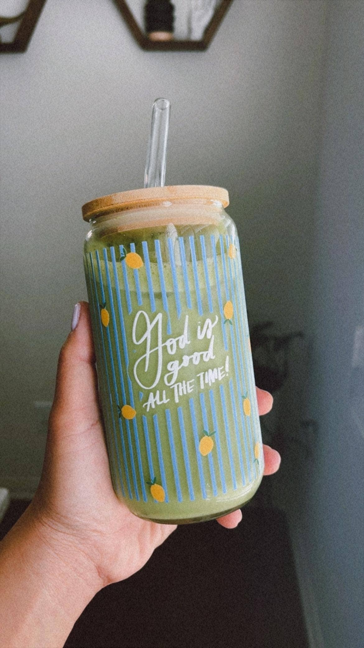 God is Good All the Time Glass Cup