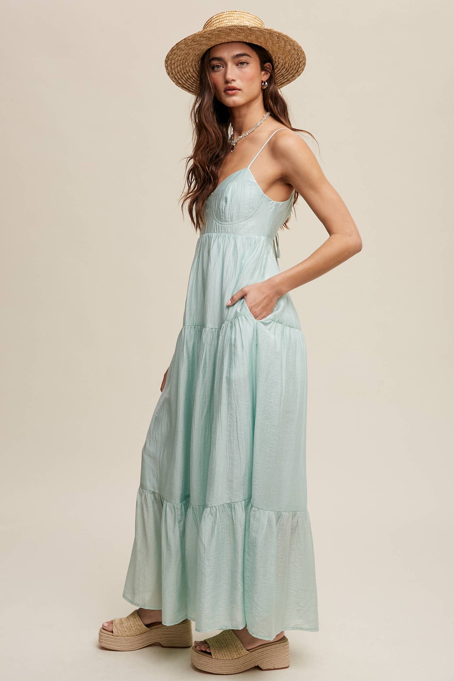 Flowy Romantic Tiered Summer Maxi Dress