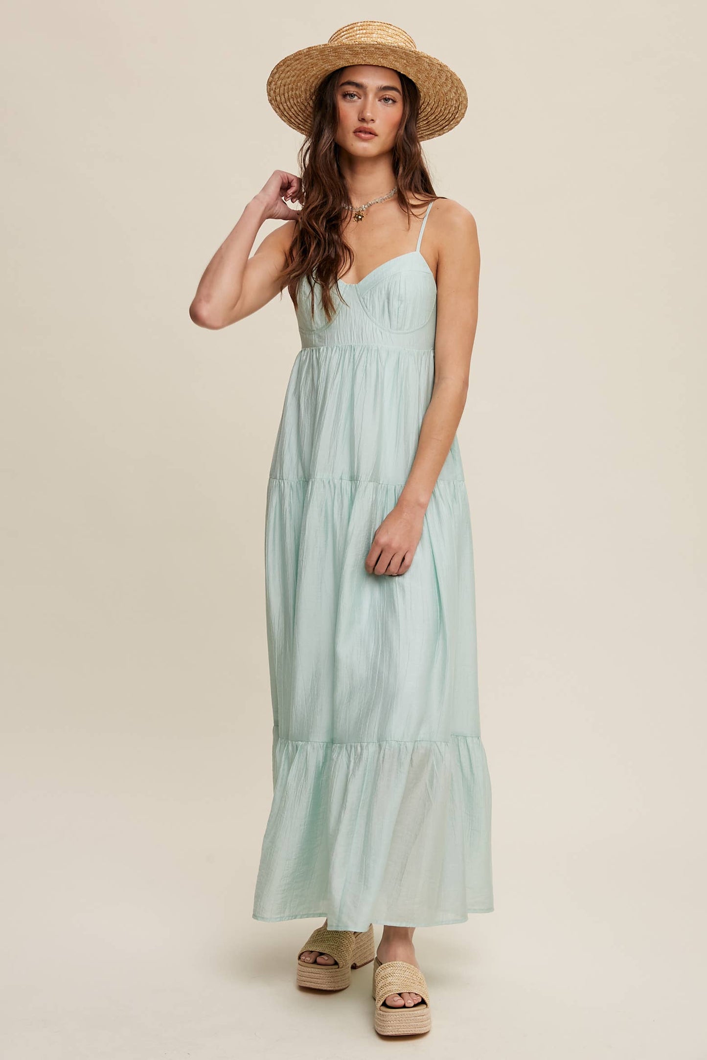 Flowy Romantic Tiered Summer Maxi Dress