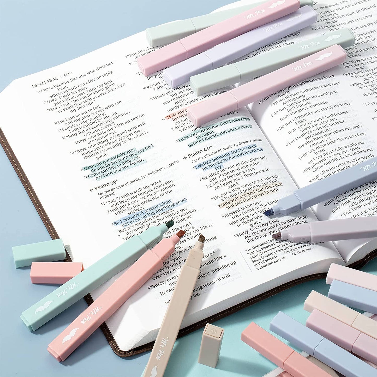Aesthetic Highlighters, 16 pcs, Chisel Tip, Morandi