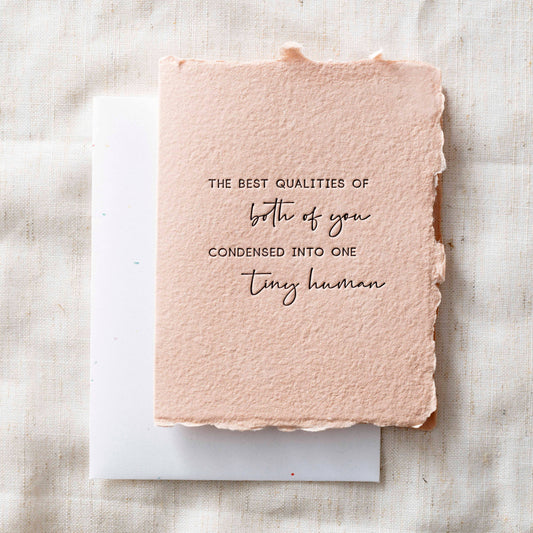 Best qualities of you both | Baby Greeting Card