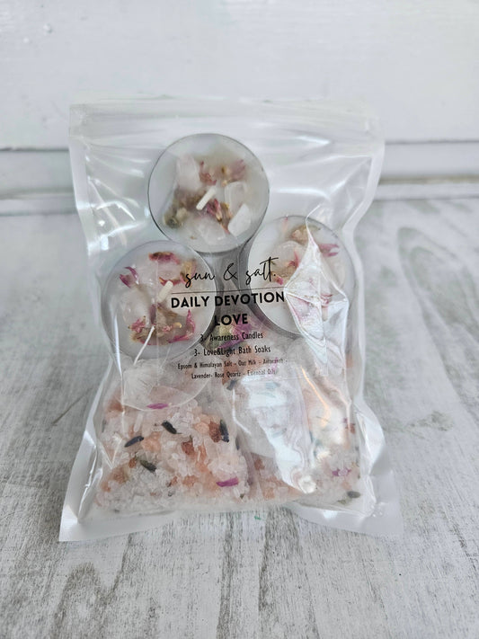 Daily Devotional - Love - Bath Kit - Bath Soak - Bath Salt
