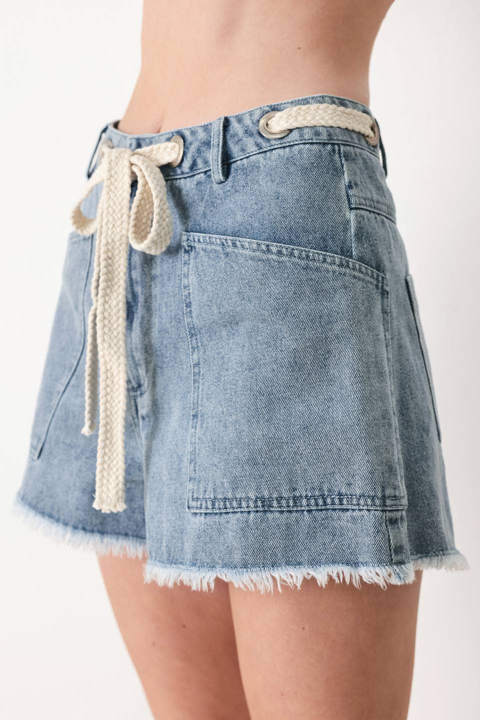 Washed Denim Short