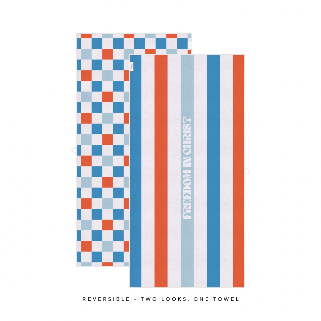 Faith Beach Towel: Freedom in Christ