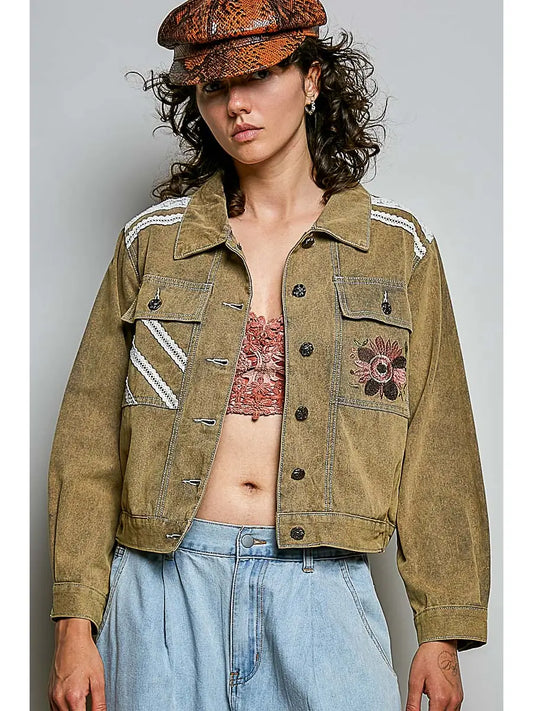 Floral Embroidered Lace Jacket