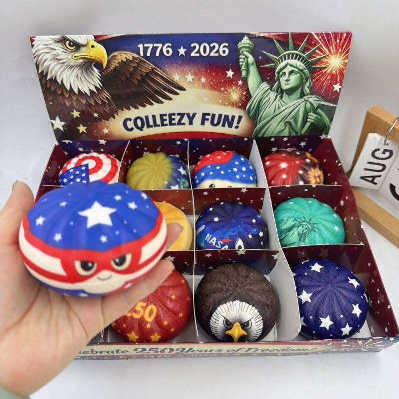 4th of July Squishy Toy Set Patriotic Stress Ball