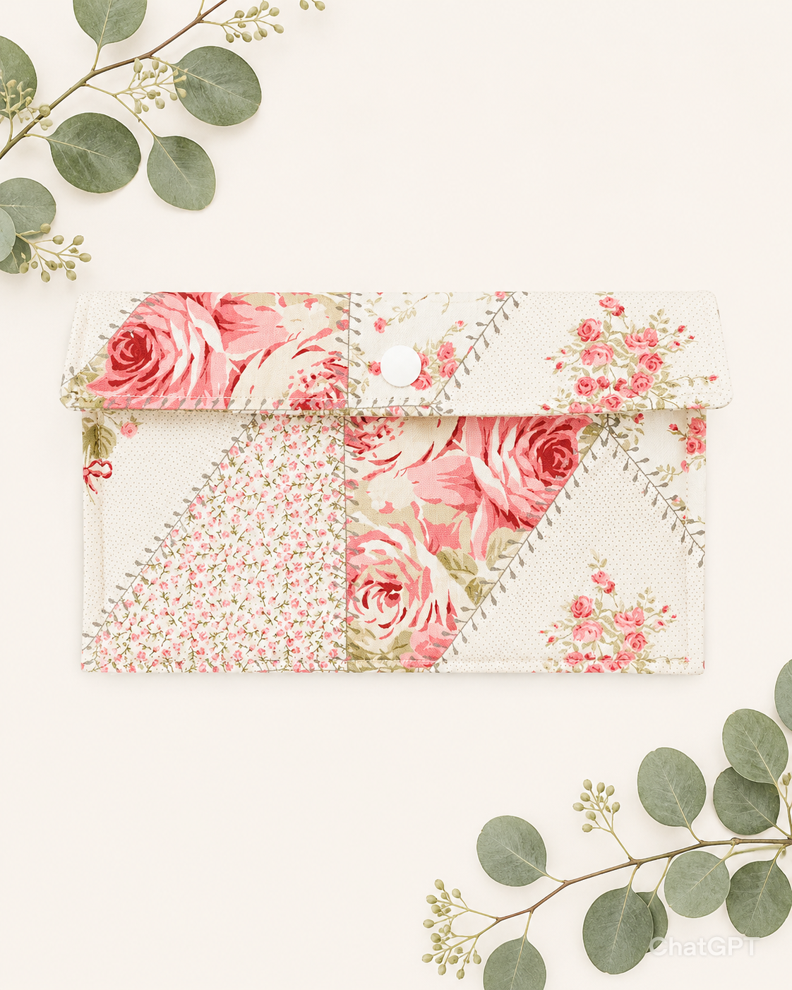 Floral Patchwork Pen & Pencil Pouch