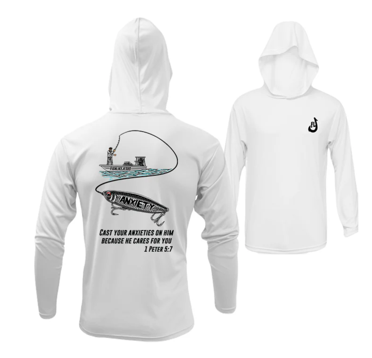 Cast Anxiety Hoodie LS - White