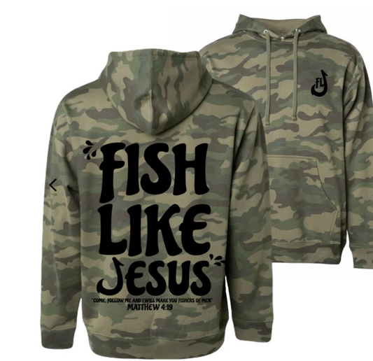 Fish Like Jesus Hoodie - Camo