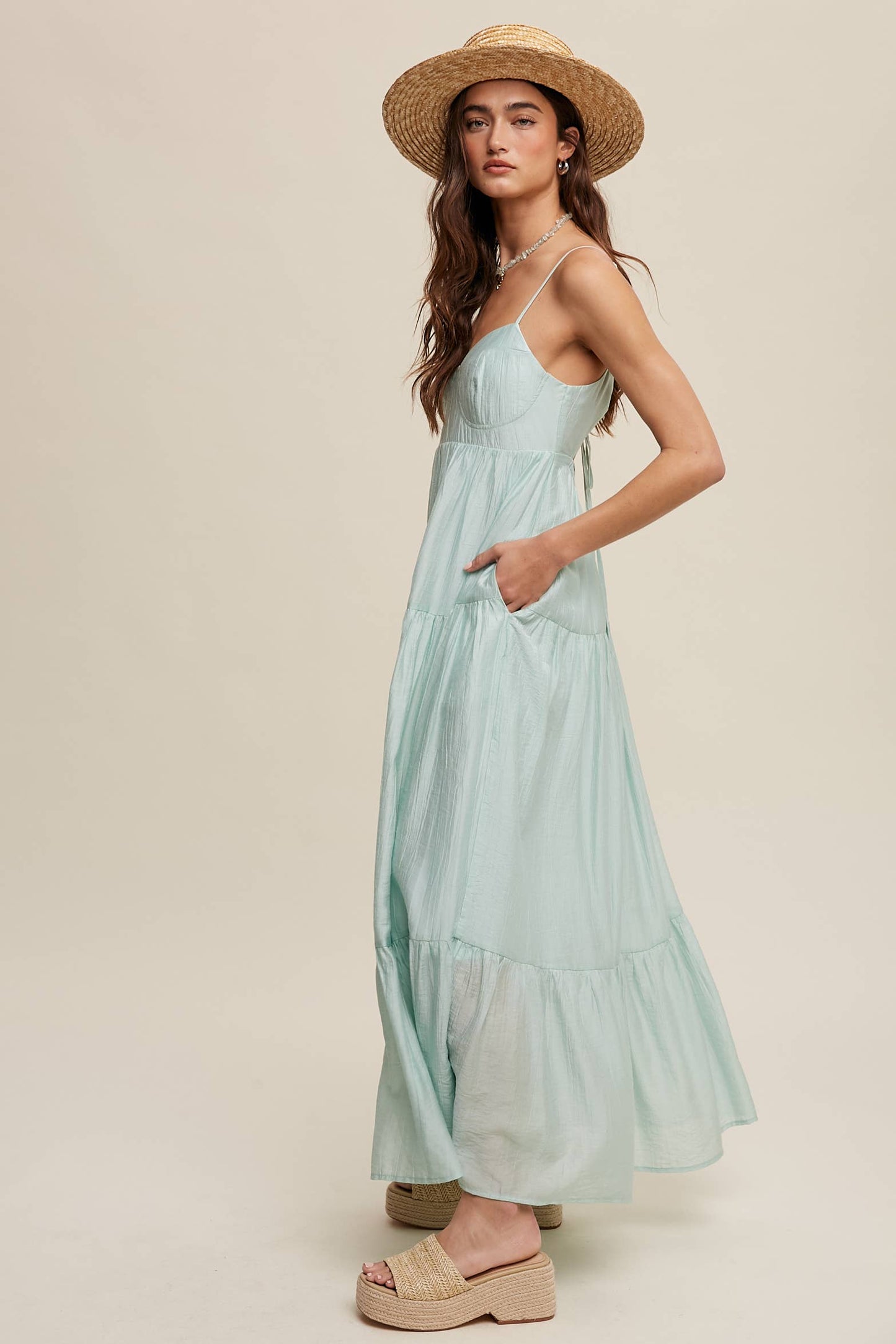 Flowy Romantic Tiered Summer Maxi Dress